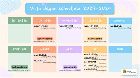 overzicht vrije dagen 2024